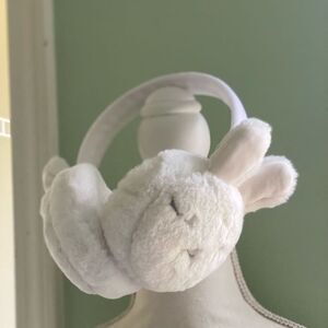 Adorable Sleeping Bunny White Earmuffs